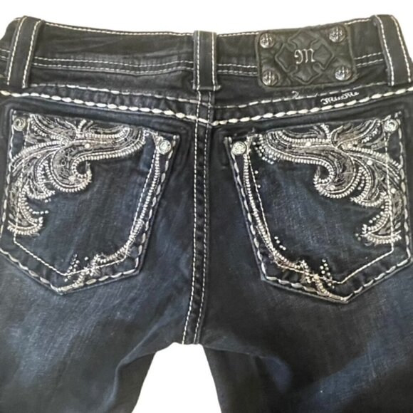 MISS ME Jewel Embellished Skinny Jeans - Size 26 - Picture 10 of 15